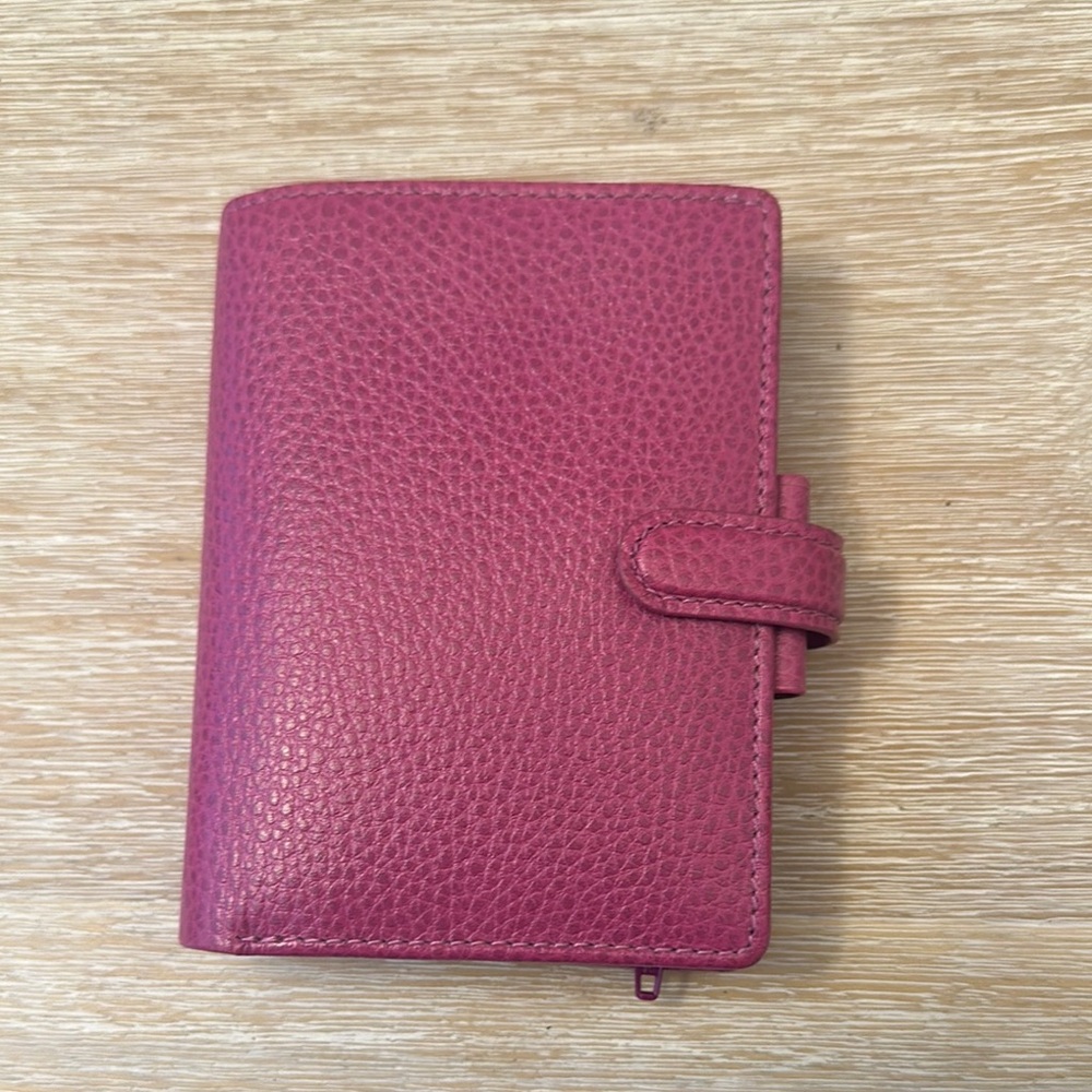 filoFAX Pink Leather Mini Organizer